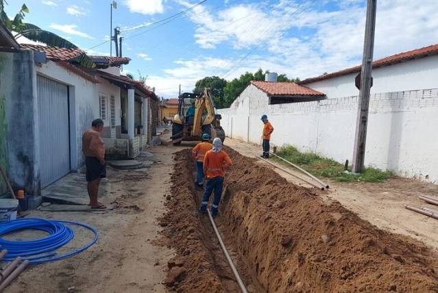 A terceira etapa das obras da adutora do litoral no Sobradinho, Mexiriqueira, Carapebas e Camurupim